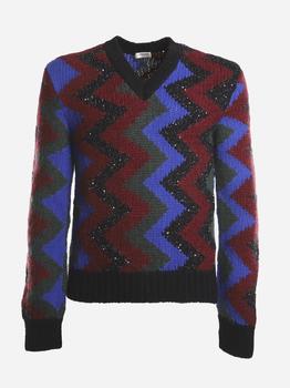 Yves Saint Laurent | Saint Laurent Sweater With Jacquard Workmanship And Zig Zag Pattern商品图片,