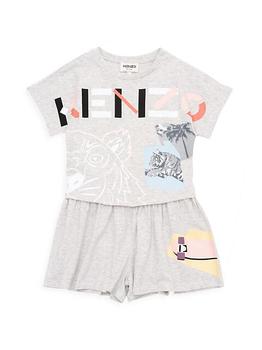 Kenzo | Little Girl's & Girl's Printed Logo Romper商品图片,