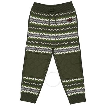 Burberry | Boys Moss Green Soft Wool Yarn Trousers,商家Jomashop,价格¥428