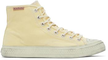 Acne Studios | Yellow Ballow Tumbled High Sneakers商品图片,