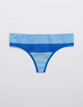 Aerie | Aerie Ribbed Seamless Thong Underwear商品图片,6.6折