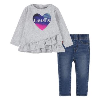 商品Levi's | Baby Girls Ruffle T-shirt and Denim Pants, 2 Piece Set,商家Macy's,价格¥369图片