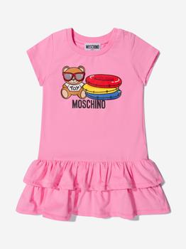 商品Moschino | Moschino Pink Baby Girls Cotton Summer Teddy Toy Dress,商家Childsplay Clothing,价格¥1005图片