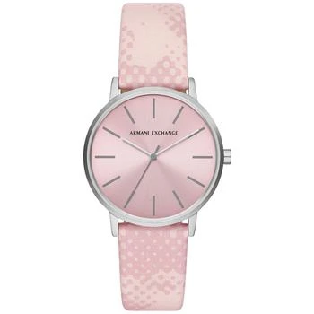 推荐Women's Quartz Three Hand Pink Leather Watch 36mm商品