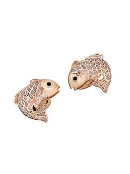 商品Jan Leslie | Koi Fish Mother-Of-Pearl Rose Goldplated Cufflinks,商家Saks Fifth Avenue,价格¥3979图片