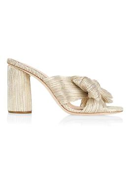 Loeffler Randall, Loeffler Randall | Penny Metallic Lamé Block-Heel Mules商品图片 