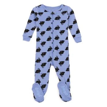Leveret | Kids Footed Cotton Pajamas Bunny Blue,商家Premium Outlets,价格¥196