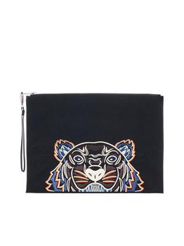 Kenzo | Kenzo Kampus Tiger Embroidered Clutch Bag商品图片,6.6折