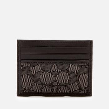 Coach | Coach Men's Signature Jacquard Card Case - Smoke/Black商品图片,