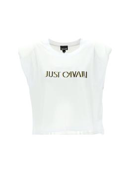 Just Cavalli | Just Cavalli Logo Printed Sleeveless T-Shirt商品图片,5.7折起