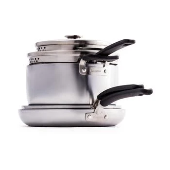 Greenpan | Levels 6-Pc. Stainless Steel Stackable Ceramic Nonstick Set, Created for Macy's,商家Macy's,价格¥2082