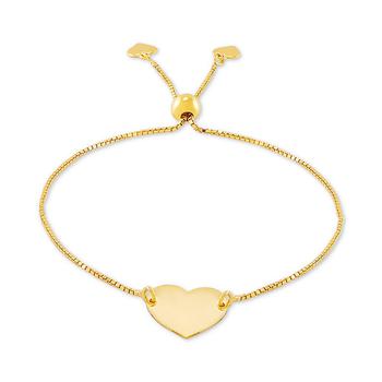 商品Giani Bernini | Polished Heart Bolo Bracelet in 18k Gold-Plated Sterling Silver, Created for Macy's,商家Macy's,价格¥305图片