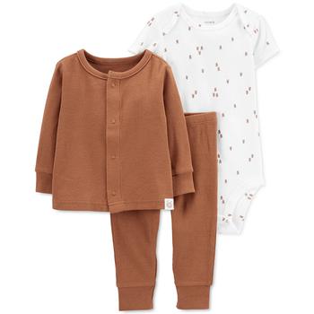 Carter's | Baby Boys or Girls 3-PC. Printed Bodysuit, Cardigan & Pants Set商品图片,6折