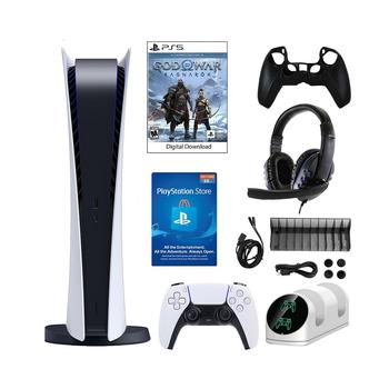 商品Playstation | PS5 Digital GOW Console w/ $25 PSN Card & Accessories Kit,商家Macy's,价格¥5165图片