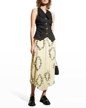 ganni floral pleated shirtdress, Ganni | Recycled Floral Pleated Midi Skirt商品图片 
