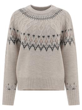 360 Cashmere北京, 360CASHMERE | 360 Cashmere Women's  Beige Wool Sweater商品图片 