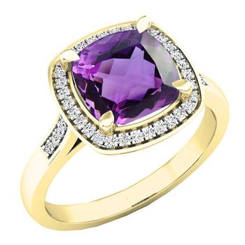 商品Dazzling Rock | Dazzling Rock Ladies 10k Gold Purple Amethyst Engagement Ring,商家Jomashop,价格¥2161图片