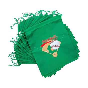商品Baseball Drawstring Party Favor Bags for Kids (12 x 10 in, 12 Pack)图片