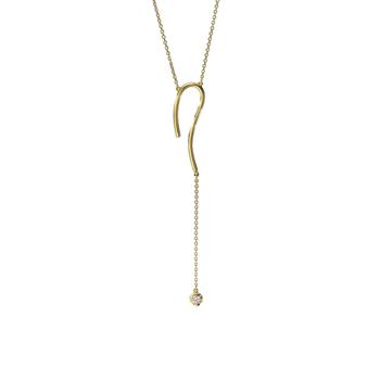 商品AME | Âme Q 18K Yellow Gold, Lab-Grown Diamond Question Pendant Necklace,商家Premium Outlets,价格¥8050图片
