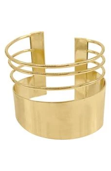推荐14K Gold Plate Tall Cuff Bracelet商品