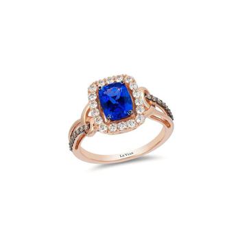 商品Ladies Blueberry Tanzanite Ring in 14K Strawberry Gold图片