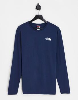 The North Face | The North Face Easy chest print long sleeve t-shirt in navy商品图片,
