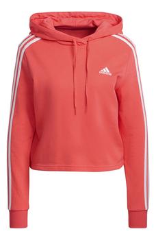 阿迪达斯卫衣, Adidas | Essentials 3-Stripes Pullover Cropped Hoodie商品图片 7.1折