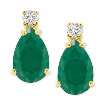 商品Macy's | Tanzanite (3/4 ct. t.w.) & Diamond Accent Stud Earrings in 14k Gold (Also in Emerald, Ruby, & Sapphire),商家Macy's,价格¥2981图片