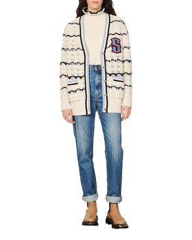 sandeo, Sandro | Ludvik Pointelle Oversized Cardigan商品图片 5折, 独家减免邮费