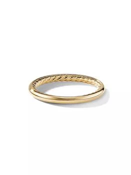 David Yurman | DY Eden Band Ring in 18K Yellow Gold, 2MM,商家Saks Fifth Avenue,价格¥5214