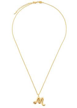 Missoma | M initial 18kt gold-plated necklace商品图片,