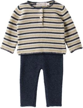 Bonpoint | Baby Navy Bocar Sweater & Leggings Set 3.3折, 独家减免邮费