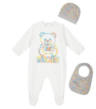 商品Moschino | Baby cotton onesie, bib and hat set,商家MyTheresa,价格¥951图片