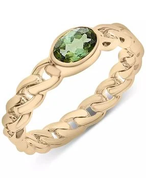 Audrey by Aurate | Green Tourmaline Chain Link Ring (1/2 ct. t.w.) in Gold Vermeil, Created for Macy's,商家Macy's,价格¥481