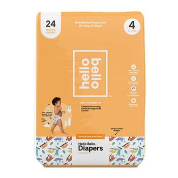 商品Hello Bello Baby Care | Hello Bello Diapers Jumbo Pack Size 4 Alphabet Soup, 24 Ea,商家MyOTCStore,价格¥71图片