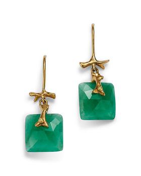 商品18K Yellow Gold Emerald Little Branch Earrings,商家Bloomingdale's,价格¥5365图片