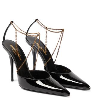 Yves Saint Laurent | Claw缀饰漆皮高跟鞋商品图片,