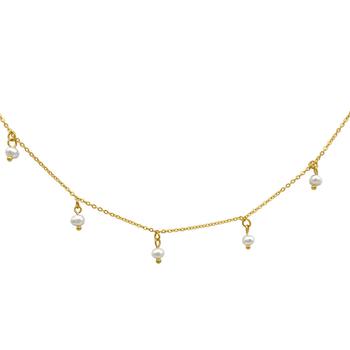 推荐Adornia Pearl Dangle Necklace gold商品