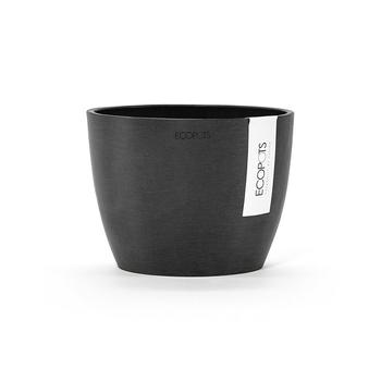 商品Stockholm Round Plastic Flower Pot, Dark Grey, 6"图片