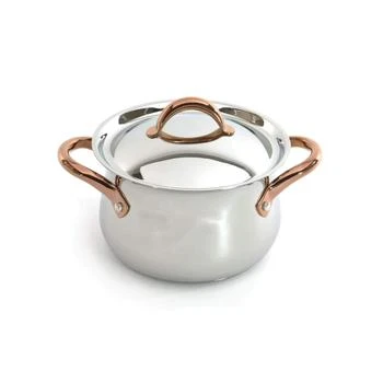 BergHOFF Ouro Gold 18/10 Stainless Steel Covered Dutch Oven 8" with Stainless Steel Lid, 4.8 Qt