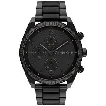Calvin Klein | Men's Multifunction Black Stainless Steel Bracelet Watch 44mm 