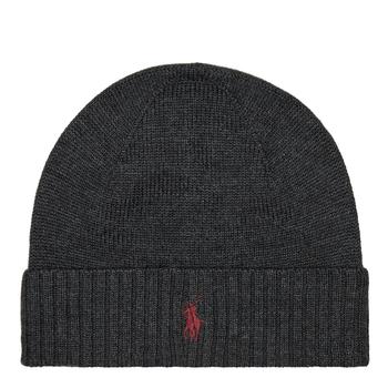拉夫劳伦帽子新款, Ralph Lauren | Ralph Lauren Logo Beanie - Dark Granite Heather商品图片 