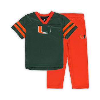 商品Outerstuff | Toddler Boys Green, Orange Miami Hurricanes Red Zone Jersey and Pants Set,商家Macy's,价格¥322图片