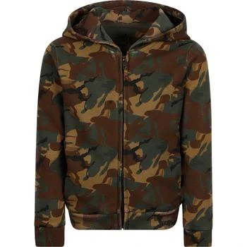 Eleven Paris | Camouflage print hoodie in green and brown,商家BAMBINIFASHION,价格¥601