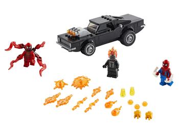 LEGO | LEGO Marvel Spider-Man: Spider-Man and Ghost Rider vs. Carnage 76173 Collectible Building Toy for Kids, New 2021 (212 Pieces)商品图片,独家减免邮费