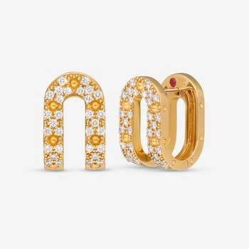 Roberto Coin | Roberto Coin Double Symphony 18K Yellow Gold Diamond Pois Mois Earrings 7771808AYERX,商家Shopworn,价格¥21461