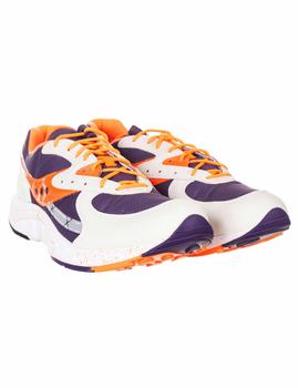 推荐Saucony Aya Trainers - White/Purple/Orange Colour: White商品