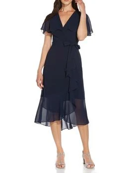 Adrianna Papell | Womens Ruffled Maxi Cocktail and Party Dress 6.1折