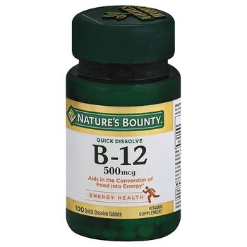 商品Nature's Bounty | B-12 500mcg Microlozenges Cherry,商家Walgreens,价格¥84图片