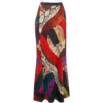 [二手商品] Just Cavalli | Just Cavalli Multicolor Snakeskin Print Jersey Maxi Skirt L商品图片,3.4折